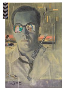 Atul Dodiya, b.1959 The Bombay Buccaneer, 1994 Oil and acrylic on canvas 48 x 72 inches (182.8 x 121.9 cm) The Chester and Davida Herwitz Collection, Peabody Essex Museum, Salem, Massachusetts, E301042