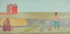 Gieve Patel, b.1940 Gateway, 1981 Oil and acrylic on canvas 54 x 107 3/8 inches (137 x 272.7 cm) The Chester and Davida Herwitz Collection, Peabody Essex Museum, Salem, Massachusetts, E301102