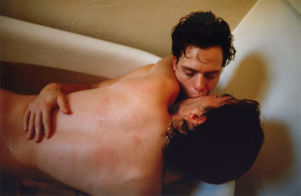 Goldin Matt and Lewis in the tub Kissing