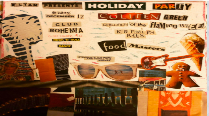 scrapbook style displaying info on display page