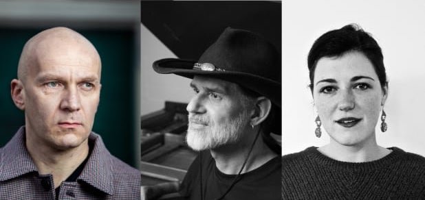 headshots of three performers