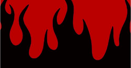 drawn flames