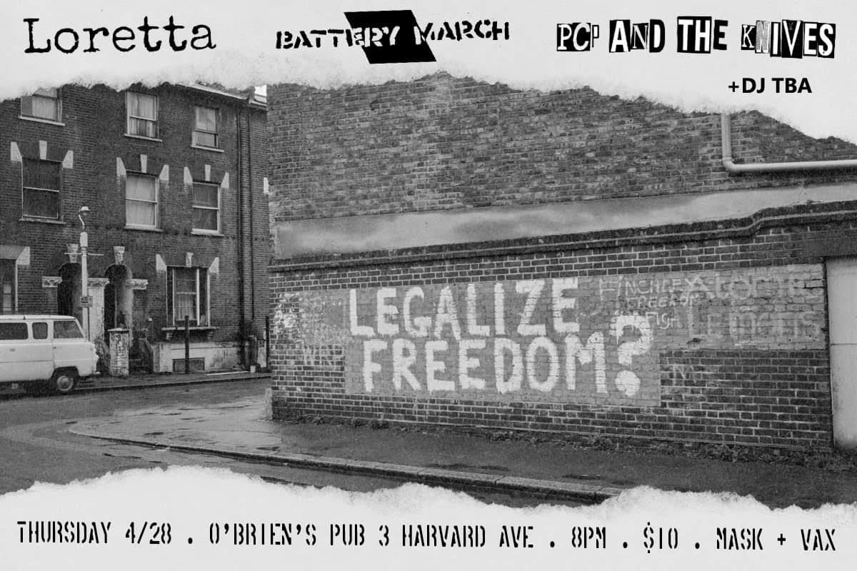brick wall that says "legalize freedom?"