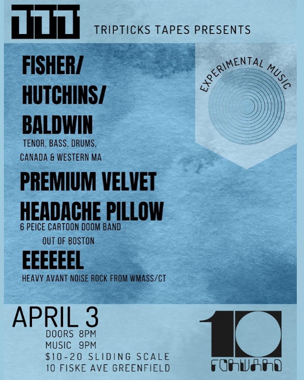 poster with the events listed on this page