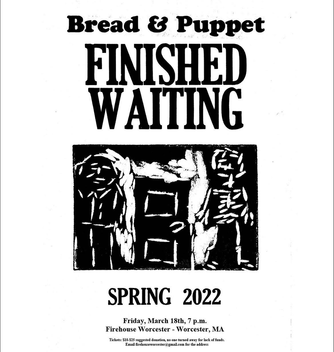poster with drawing of a door and two stick figures with the event info listed on the page