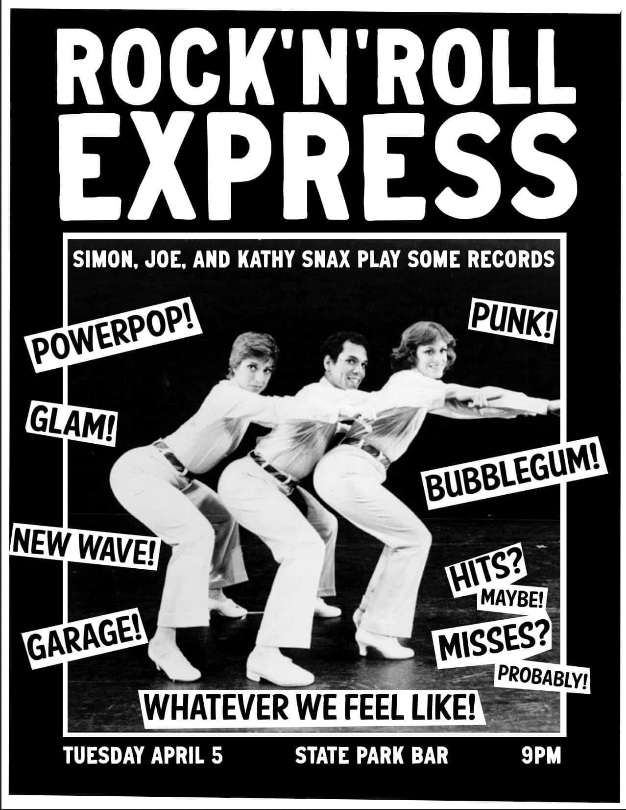 poster with event info listed on page